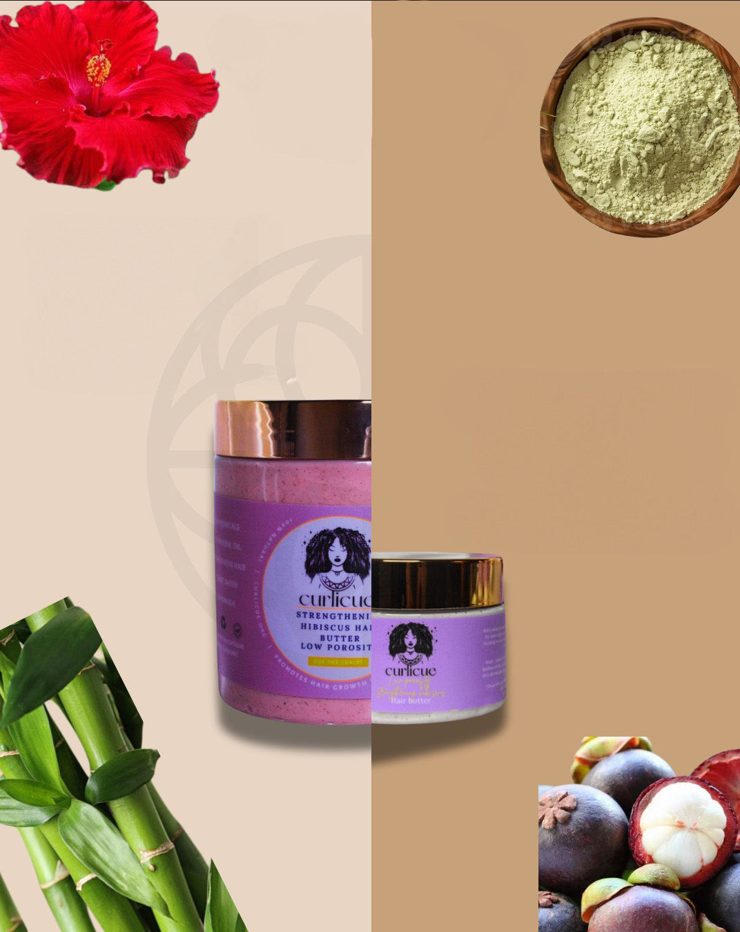 MINI HIBISCUS HAIR BUTTER, LOW POROSITY