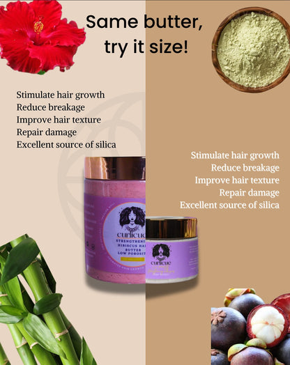 MINI HIBISCUS HAIR BUTTER, LOW POROSITY